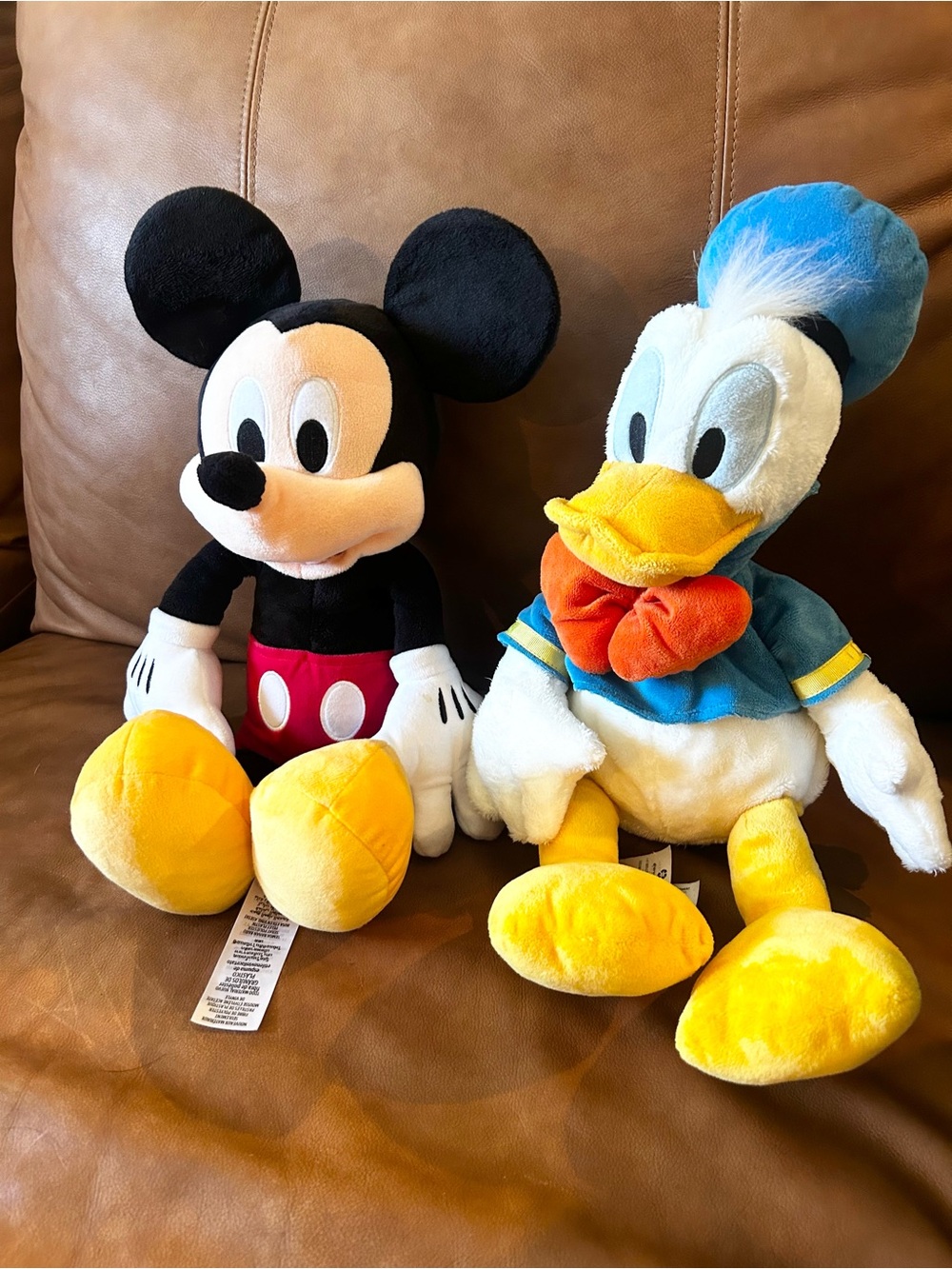 Disney Store Official 18" Mickey Mouse And Donald Duck Plushes